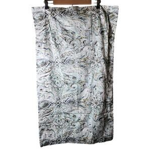 NICOLE MILLER Blue Green Floral Swirl Lightweight KING Pillow Shams - Set of 2